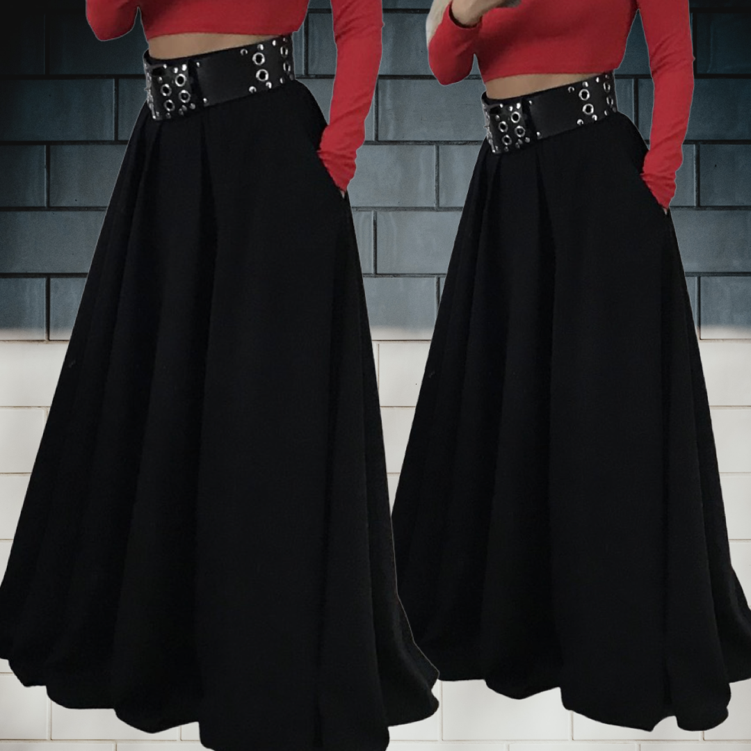 DLOUHÁ SUKNĚ - maxi sukně BOROS-SK-L-BLACK 05